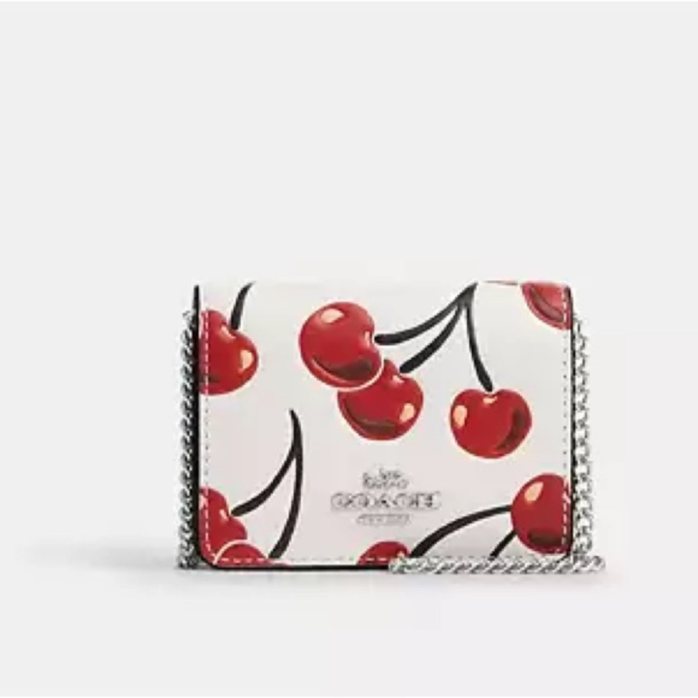 Coach mini cherry print crossbody bag